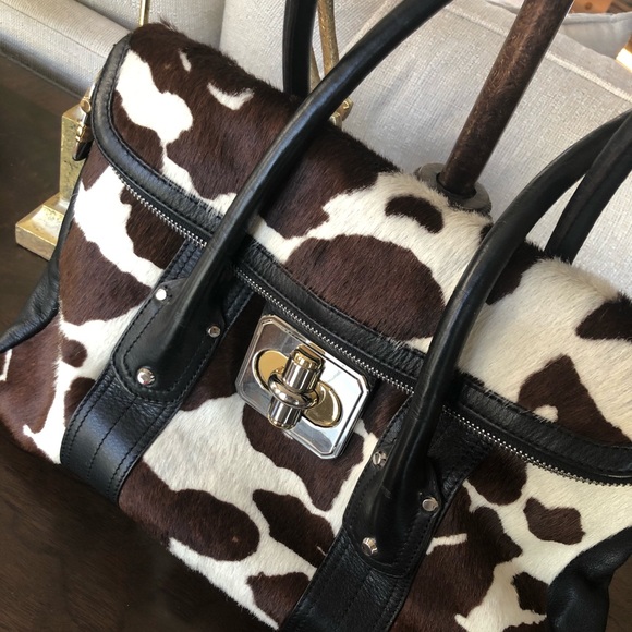 B. Makowsky Genuine Leather Cow Hide Bag - Picture 2 of 8